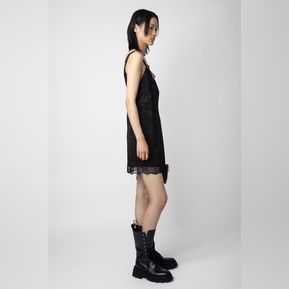 NWT Zadig & Volataire RENELLE SILK JACQUARD DRESS Mini 100% Silk Sz XS - Picture 2 of 11